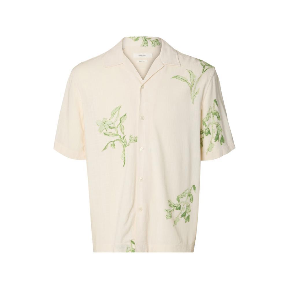 Selected Regular Fit Terry Print Short Sleeve Shirt
